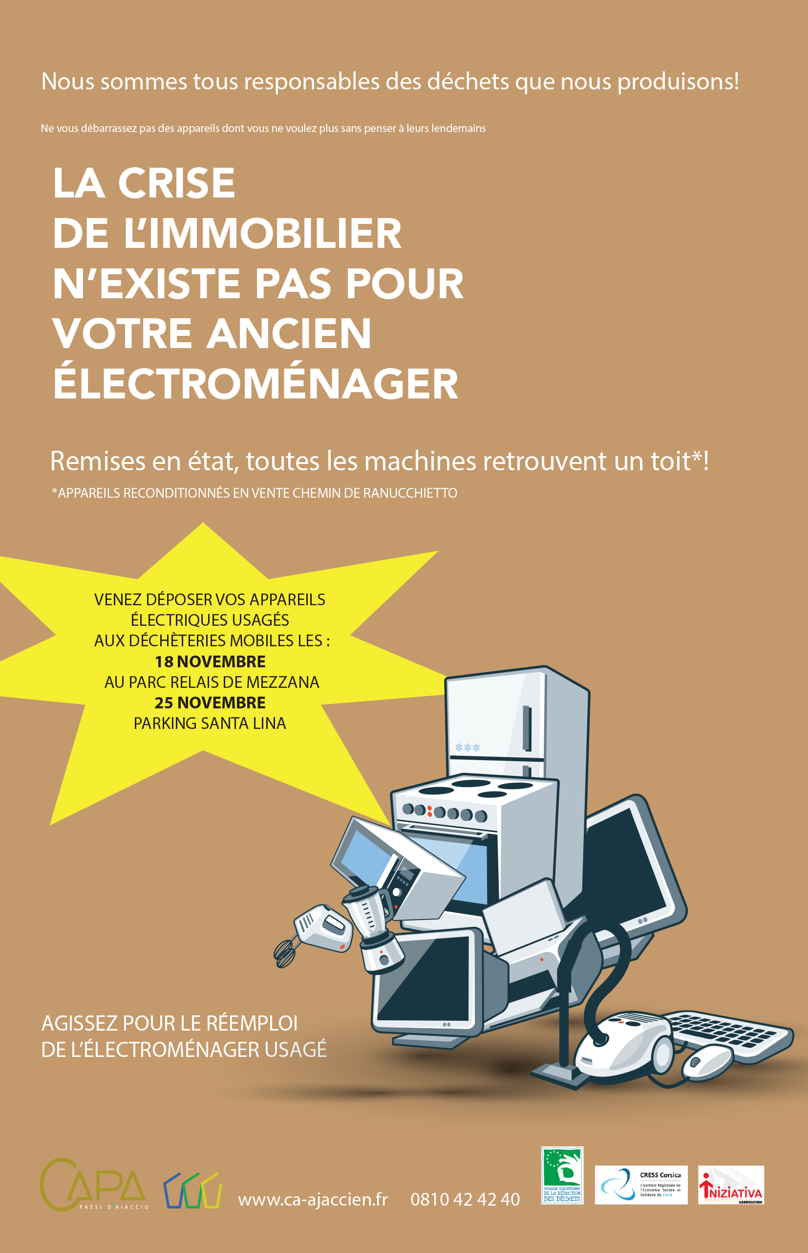 Affiche dépôt des appareils électriques
