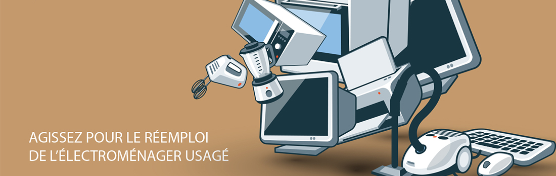 Illustration électro-ménager usagé