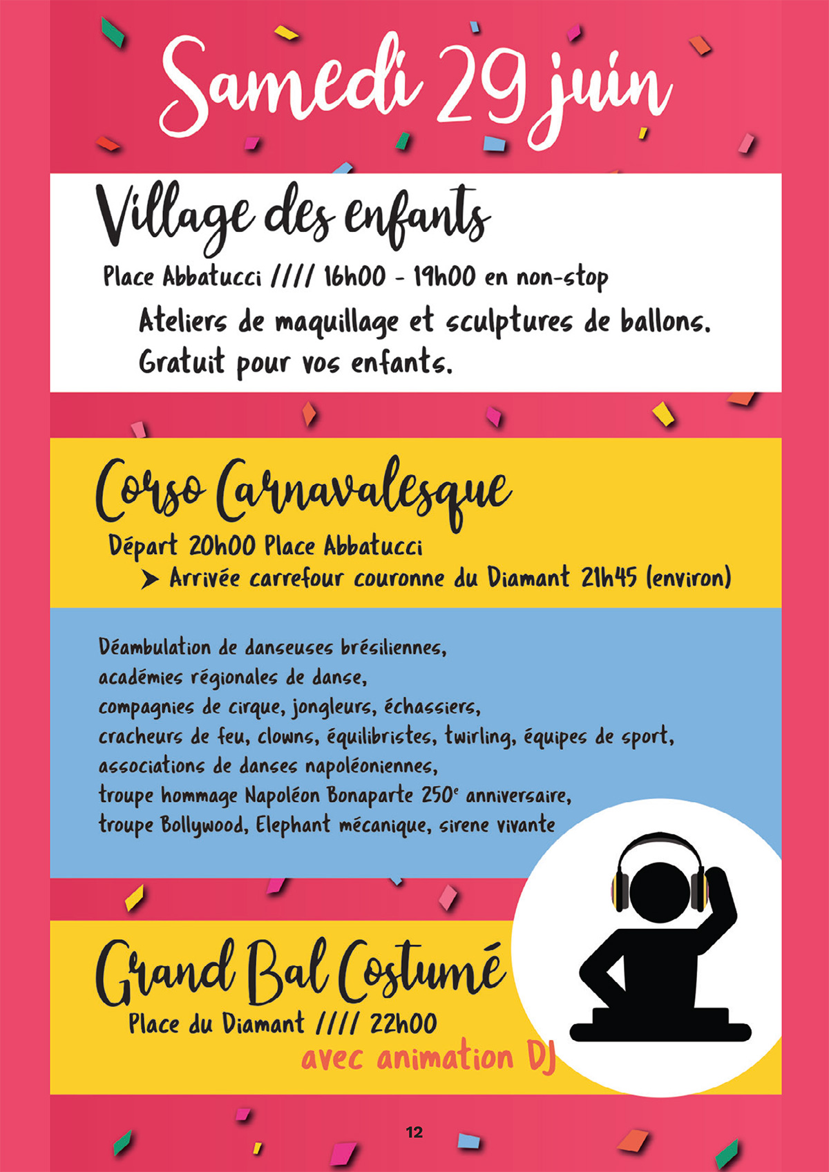 Programme du carnaval 2019
