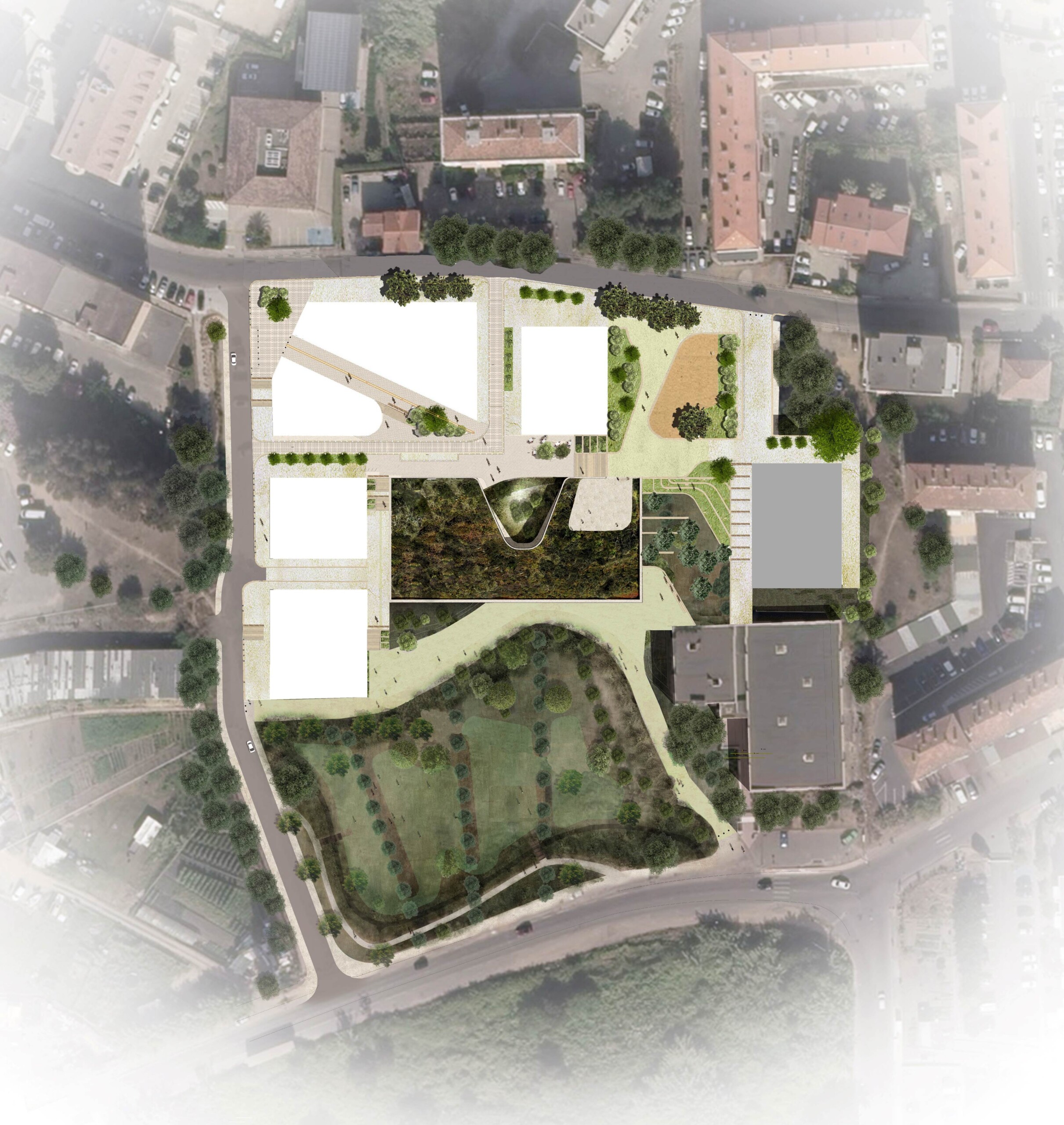 Plan de masse texturé _gris
